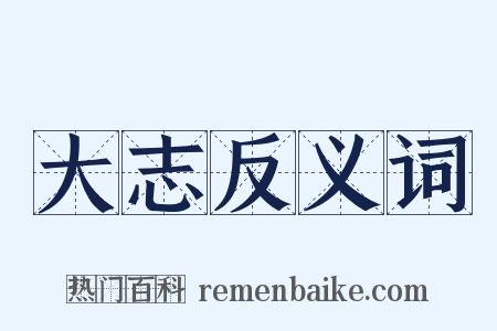 大志反义词是什么意思的图片